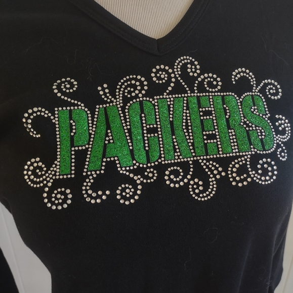 Packers Bedazzled Long Sleeve Tee - Picture 1 of 12